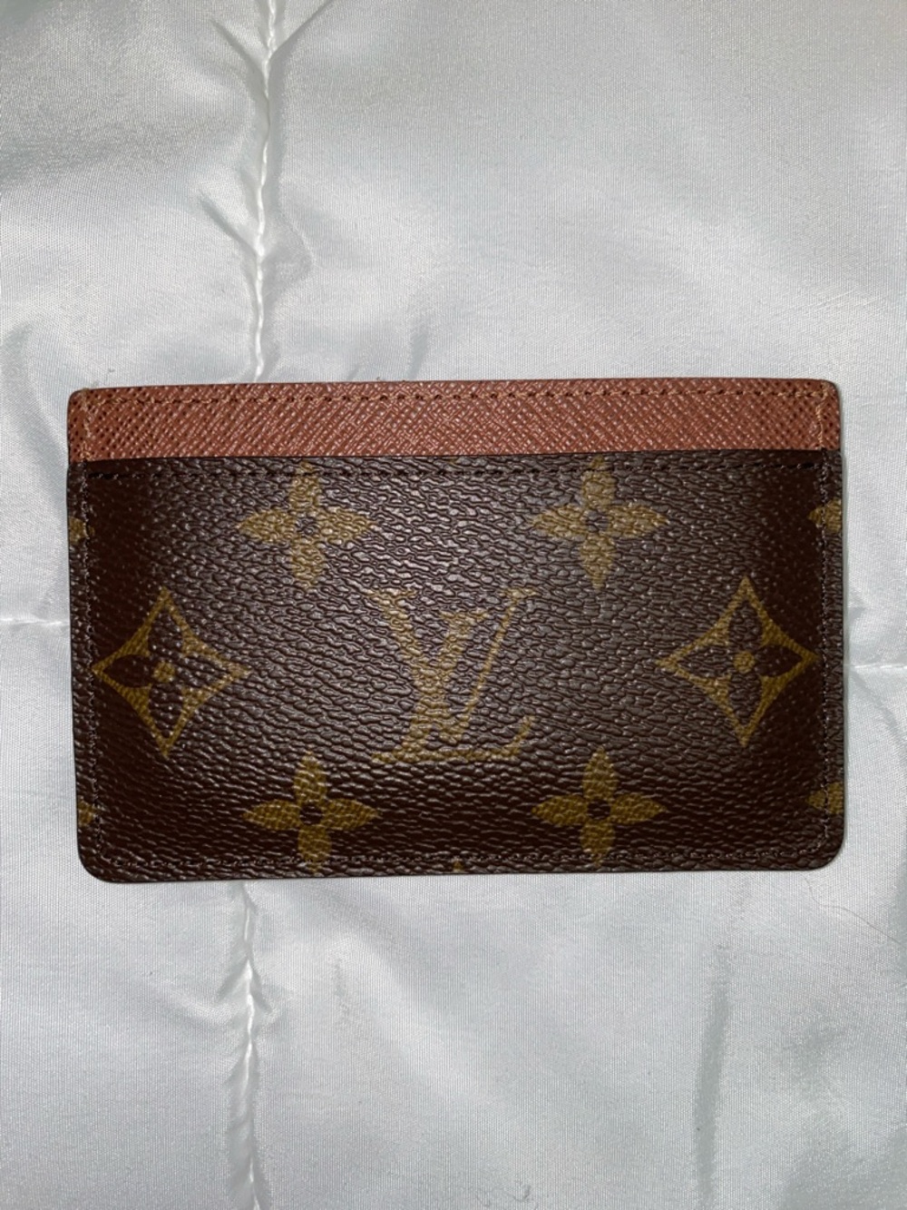 Louis Vuitton Monogram Card Slot Holder in Brown and Tan